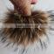 RFB003 Fashion raccoon fur balls New style winter animal fur pompoms for hat and shoes