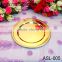 Classical design wedding plate,decorative gold &silver color metal meterial wedding plate for wedding decoration(ALS-005)