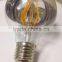 dimmer G95/G80/G125 LED filament bulb globe light lamp half golden mirror/chrome reflector warm white E26 120V