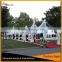 High quality white pagoda tent with wooden floor for car show