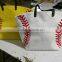 Baseball Print Jute Bag
