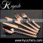 black flatware set,cutlery gold plated 24 pcs,black cutlery