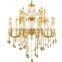 Europe royal Style Classical full Copper Baccarat luxury decorative light Chandelier For hotel light 6 heads 265-6H