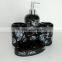 Mosaic purple glass bathroom accessories set
