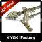 KYOK Chroming wrought iron curtain finials ,double curtain rod set,classic window decorative curtain finials