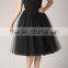 Wholesale invisable zipper high quality solid color women puffy tulle skirt, adult tulle skirt