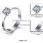 Crystal Stainless Steel Flower Shape Anchor Engagement Ring