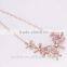 fashion design Metal handmade rhinestone crystal flower necklace for women in bulk GJ-108