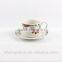 220cc custom logo ceramic porcelain coffee cup saucer set, microwave&dishwasher safe test
