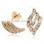 gold wings stud korean earrings