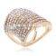 18k Gold Plated Rings Statement Full Austrian Crystal Cz Zircon 18kgp Gold Ring