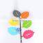 Best design colorful heat resistant silicone leaf shaped mat