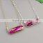 Sterling Silver Dyed Ruby Gemstone necklace