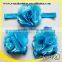 headband sets gauze baby flower headband for baby head and foot