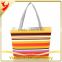 High Quality Striped OEM Production Canvas Tote Bag for Travel