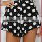 Black and white spots women short pants