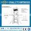 Aluminum folding scaffolding with wheels