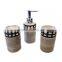 Ceramic modern design 3 pcs bathroom accessory set