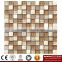 IMARK Mixed Color Marble Mosaic Tiles with Electroplated Coated Glass Mosaic Tiles(IXGM8-038)