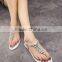 2015 Europe and American summer flat ladies sandals wholesale
