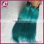 1b teal two tone hair fashion colored brazilian human hair weave free shipping
