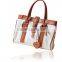 Korean Style Fashion Bag Women Handbag PU Leather Shopper Handbag Woman Tote Shoulder Bags White for Shopping Bag