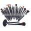 32pcs professional soft cosmetic makeup brush set Wool Makeup Brushes Tools Set with Black Leather Case