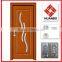Laminated interior wood commercial door MDF wooden frosted glass insert doors with hinges and locks