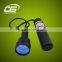 Super bright ip68 aluminum 12V led diving flashlight