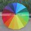 Yiwu Straight and Super Strong Rainbow Umbrella With Nylon Material Umbrella for Adult,rainbow Colorful Umbrella