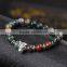 2016 summer new women men natural stone 6mm beads bangle bracelet