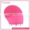 Rechargeable best facial scrub brush Sonic Vibration Silicone Facial Cleansing Brush