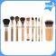 10pcs Soft Bamboo Makeup Brushes Private Label Brand Connections Free Samples Professional Makeup Case