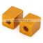 2pcs Cycling Bicycle Accessory Aluminum Alloy Material Square Shaped Bike Tyre Air Valve Cap for MTB Road Bike