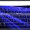 Newest Fashion Glass Touch LED Backlit Universal Wired Keyboard Transparent Glass LED Touch Keyboard