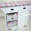 furniture woven basket cabinet with ironing board