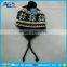 kids funny custom beanies winter hats with strings and earflap