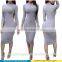 2016 Women's Turleneck Sexy Bodycon Stretchable Tight Fitting women Party Club Long Sleeve Slim Tight Dress