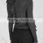 Wholesale Women Apparel Ruffled Trim Ribbed Trims Charcoal Jersey Jumper(DQE0367T)