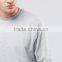 Custom Long Sleeve Crew Neck Without Hood Grey Men's 60% Cotton 40% Polyester Casual Plain Design Sweatshirt