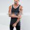 2017 Cheap New Design Custom Manufacture Black Color Gym Wear Comfortable 95% Cotton 5% Spandex Fashion Men's Tank Tops