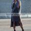 High Quality Hand Made Fox Fur Collar Women's Double Side Cashmere Long Coat