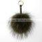 Myfur High Quality Real Raccoon Fur Keychain/Real Raccoon Fur Pom poms/Pom pom Fur Key chain