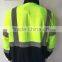 Fleece two tone high visibility safety sweatshirt with reflective tape and half zipper meet EN ISO 20471