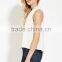 2016 guangzhou shandao oem service summer new design casual chiffon plain dyed sleeveless women pleated manufacturers top