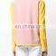 2017 New Style Custom Pink And Yellow Virgin Wool Blend Seahorse Embroidery Fitted Jacket For Women