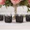 Elegant Black Lace Tea Light Holder Glass Votive Candle Holder For Wedding Baby Shower Party Decoration