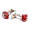 Red color men's cufflink fashion hardware jewelry make metal knot cufflinks  wholesale cufflink jewelry