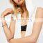 Women sporty v-neckline racerback design ribbed cuffs perfect fit all cotton hooded romper