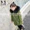 2016 Fashion Fox Fur Lined Parka for Children Kids Winter Fur Coats